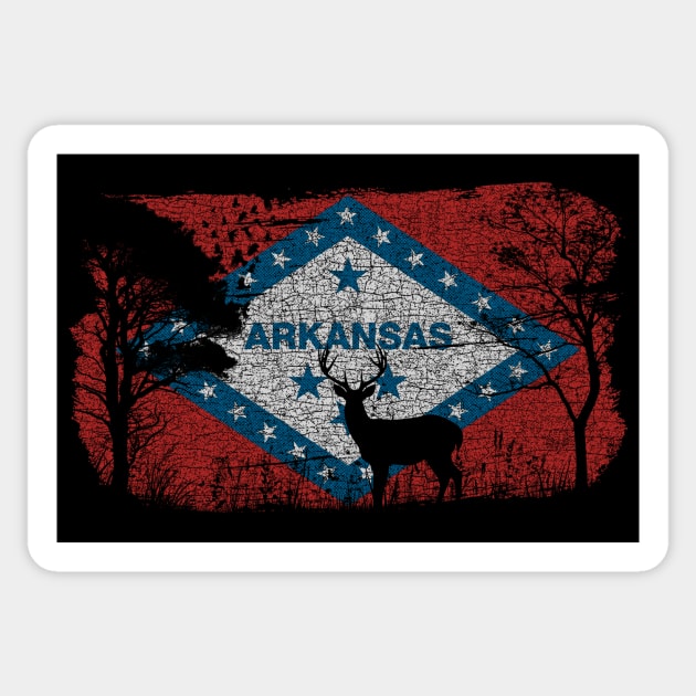 Arkansas Deer Sticker by rt-shirts